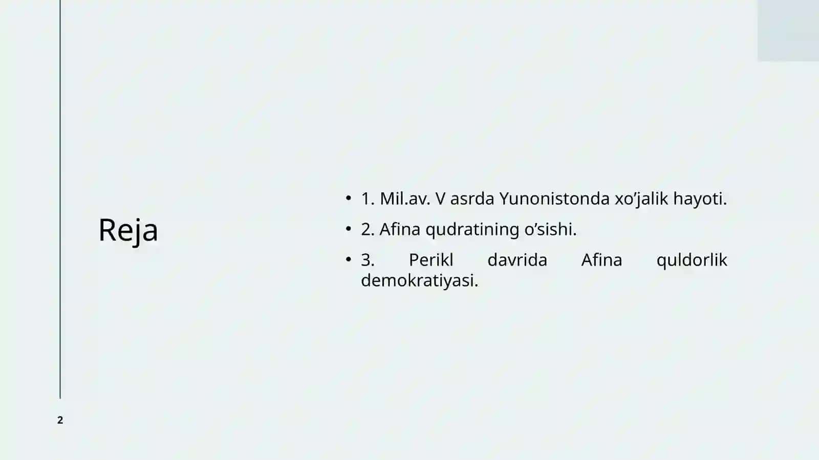 Miloddanavvalgi V-IV asrlarda Yunoniston. Polistizimi ning inqirozi. Sheraliyev Suhrobbek 2