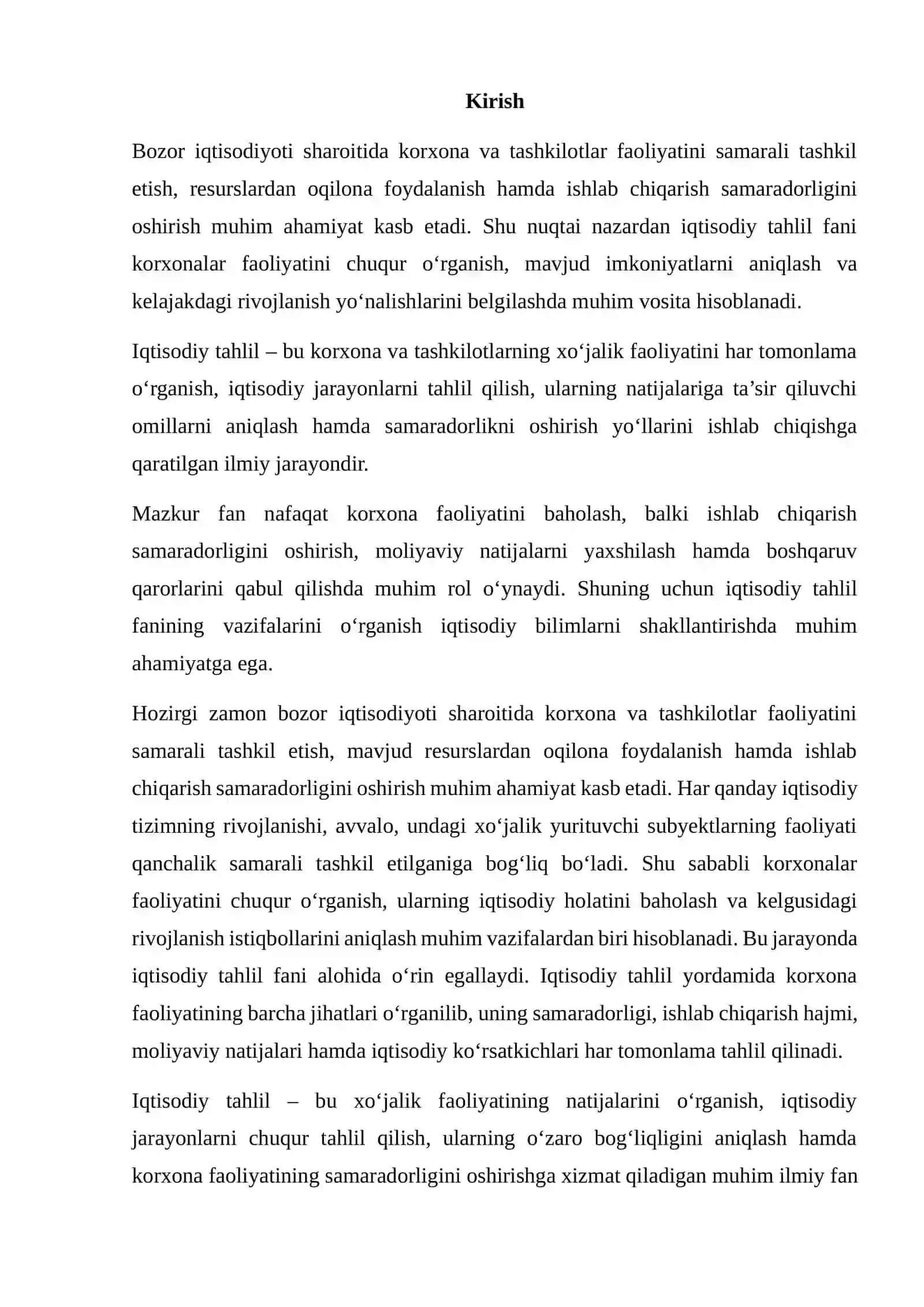 IQTISODIY TAHLIL FANINING ASOSIY VAZIFALARI 2