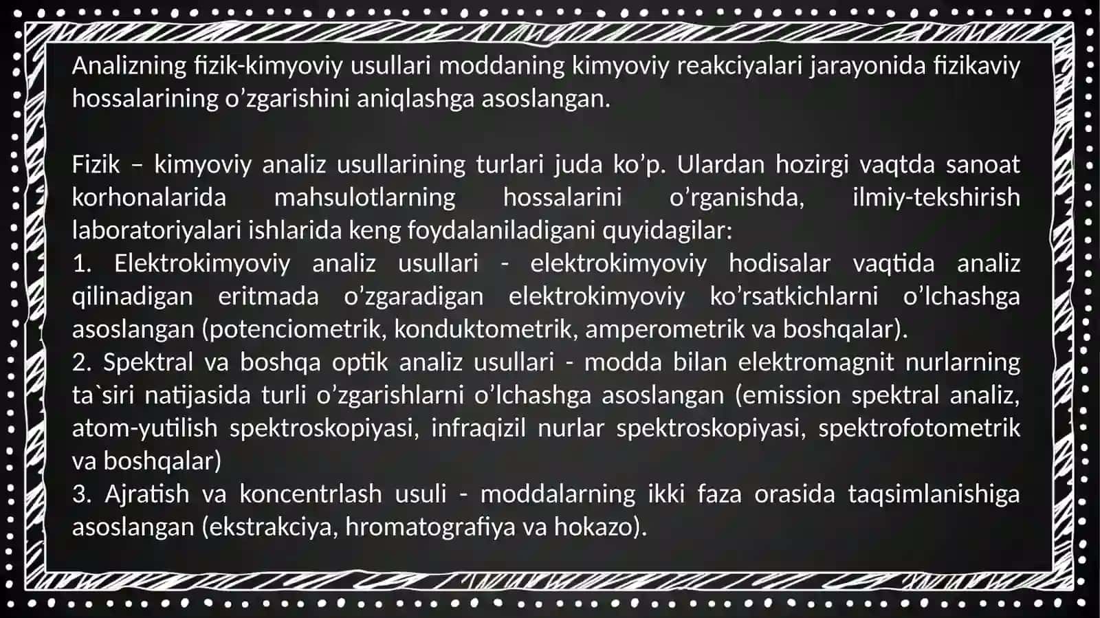 Fizika – kimyoviy tahlil uslublari va ularning qishloq xo’jaligida ishlatilishi 2