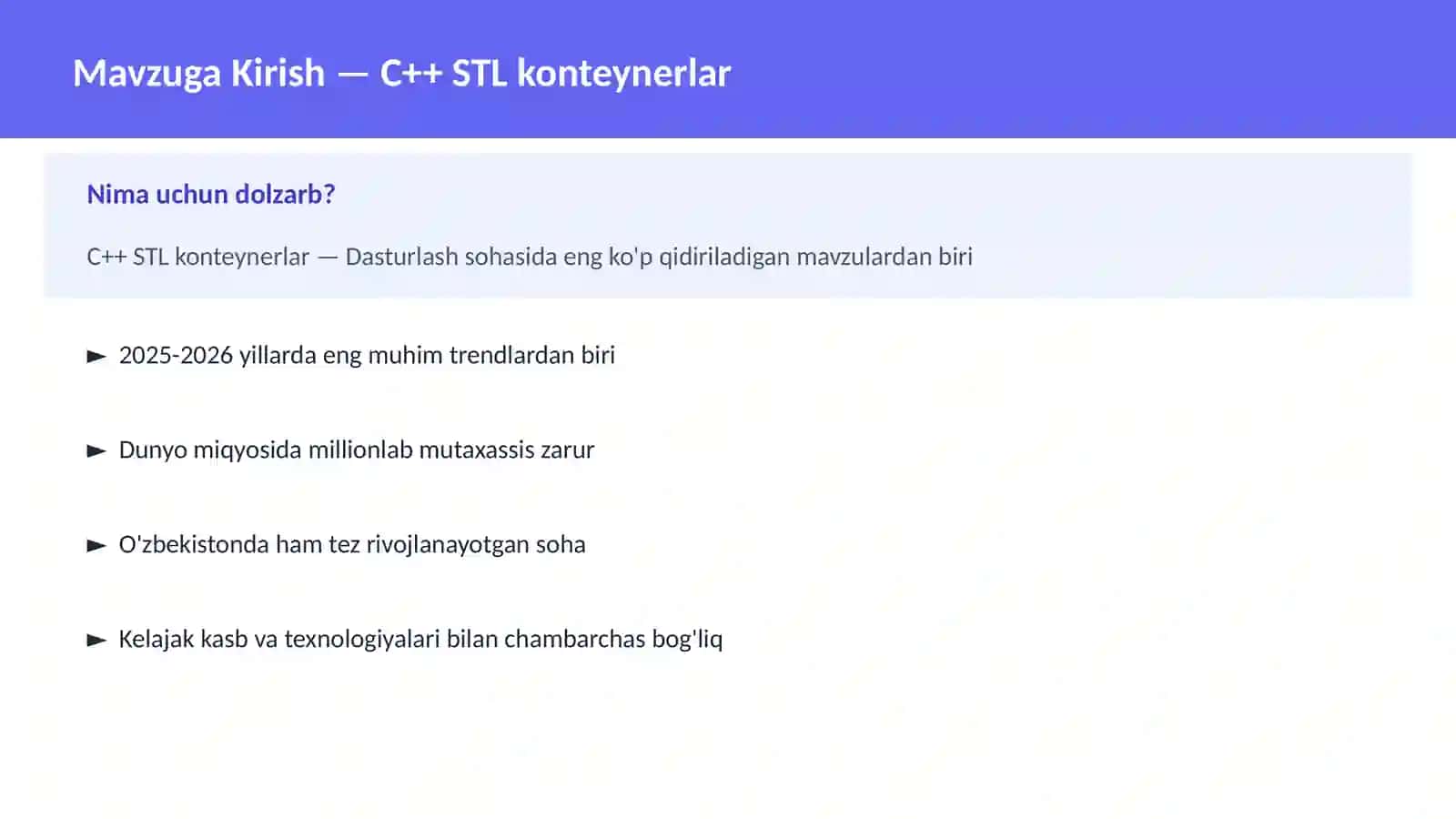 C++ STL konteynerlar 2