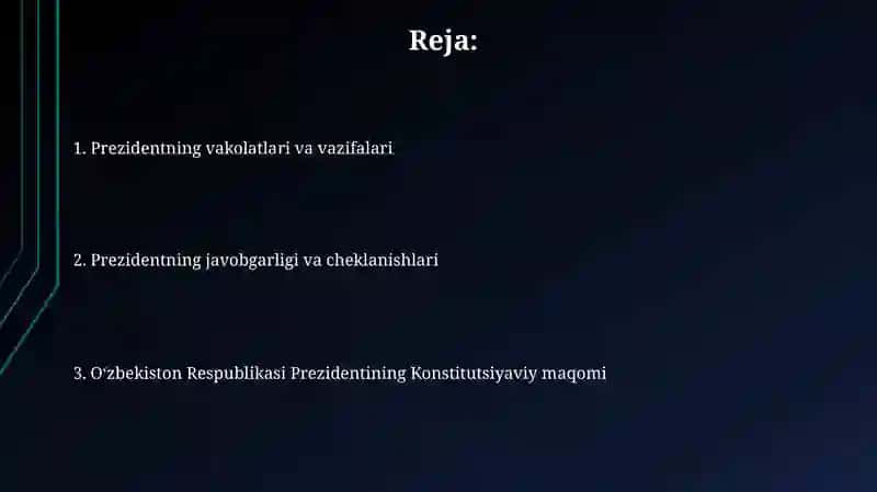 O’zbekiston Respublikasi Prizdentining konstitutsiyaviy maqomi 2