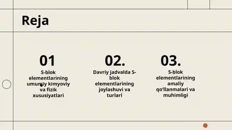 Elementlar davriy sistemari s-blok elementlari umumiy xarakteristikas 2