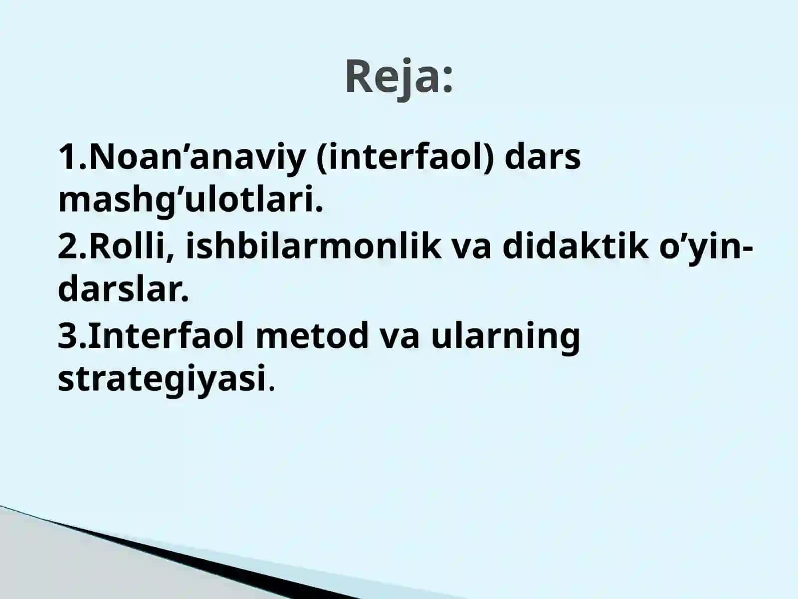O'QITISHDA INTERFAOL METODLAR 2