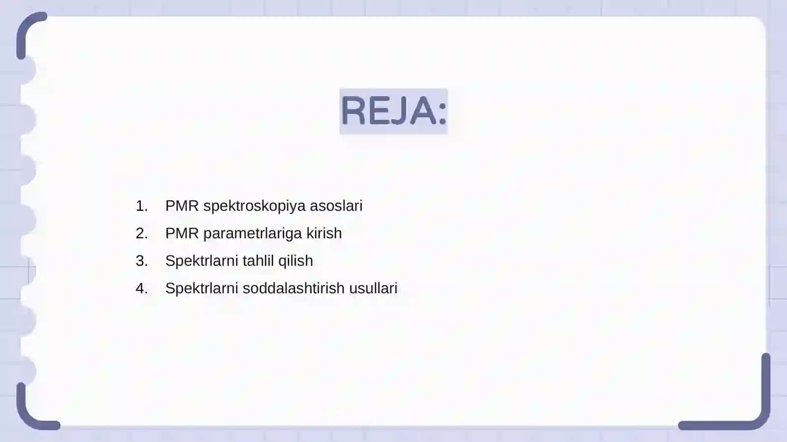 PMR spektroskopiya parametrlari 2