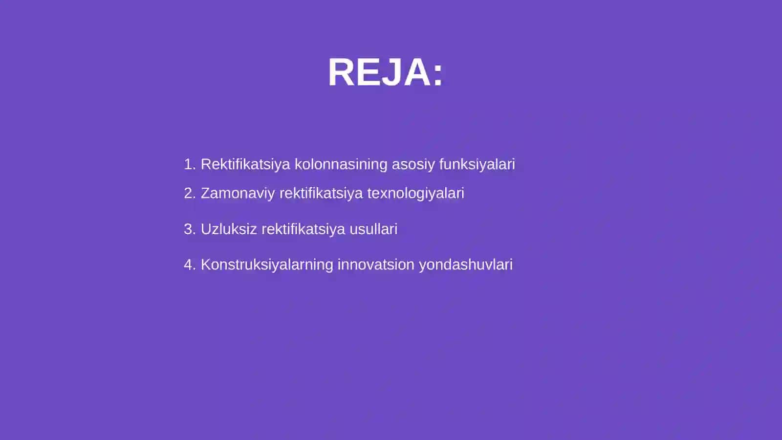 Uzluksiz rektifikatsiya kolonnasining zamonaviy konstruksiyalari 2