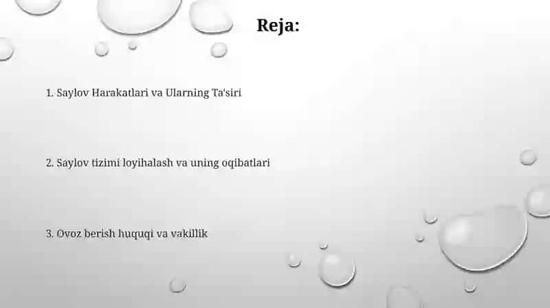 Saylov tizimi saylov huquqi tushunchasi 2