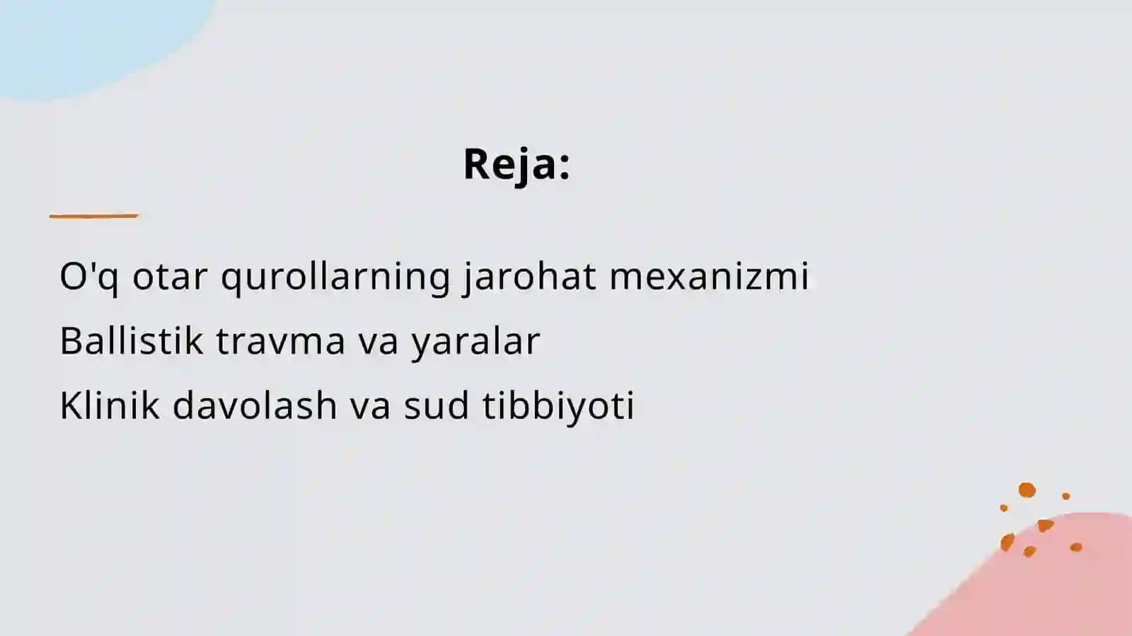 O'qotar qurollardan jarohatlanish mexanizmi 2
