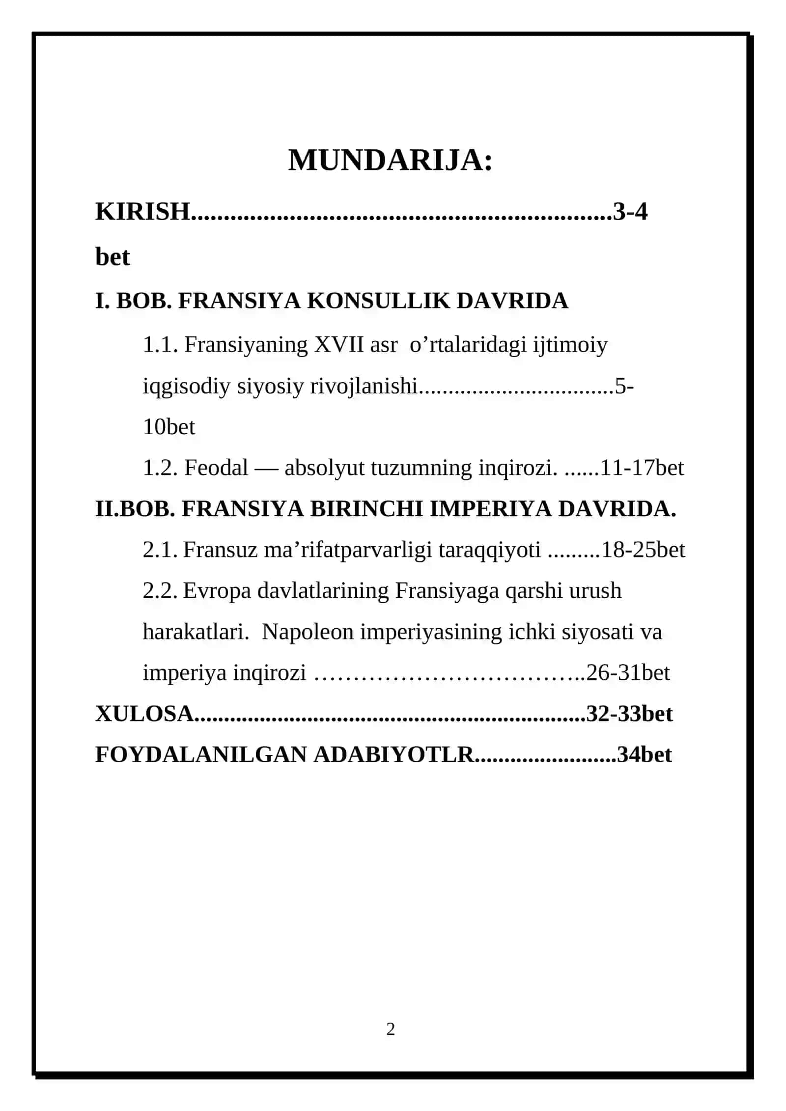FRANSIYA KONSULLIK VA BIRINCHI IMPERIYA DAVRIDA 2