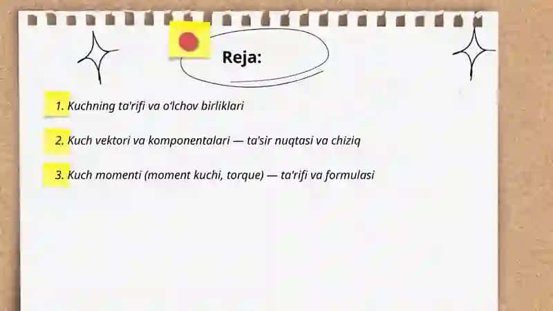 Kuch va inersiya momenti 2