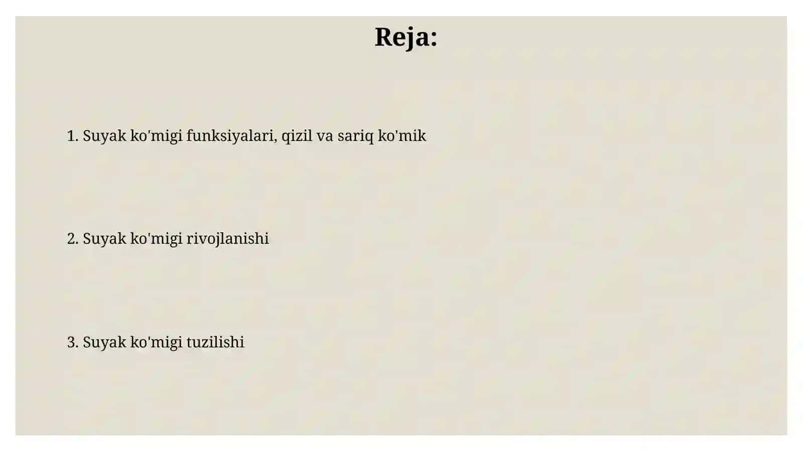 Suyak iligi: taraqqiyoti, tuzilishi, vazifasi. Qizil ilik, sariq ilik 2