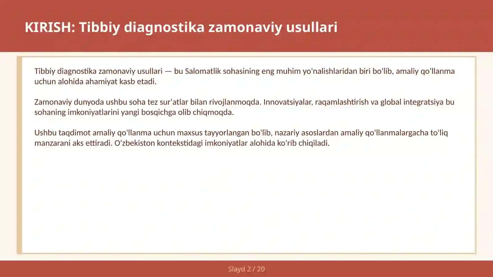 Tibbiy diagnostika zamonaviy usullari 2
