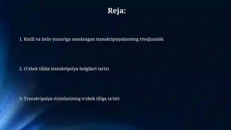 Kirill va lotin yozuviga asoslangan transkripsiyalarning rivojlanishi 2