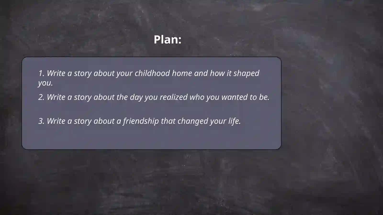 Make a story about yourself 2
