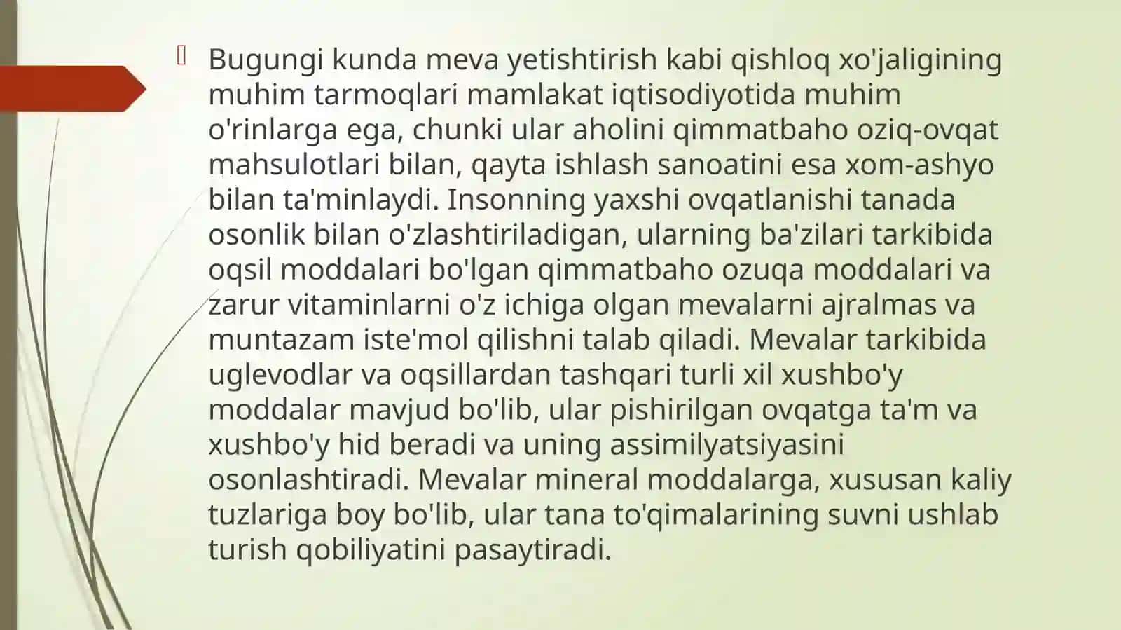 MEVALARNI SAQLASH USULLARI VA ULARNI QAYTA ISHLASH TEXNOLOGIYASI 2
