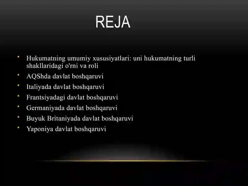 Xorijiy mamlakatlarda davlat boshqaruvining o'ziga xos jihatlari 2