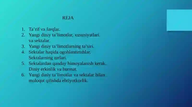 Yangi Diniy ta'limotlar va Sektalar 2