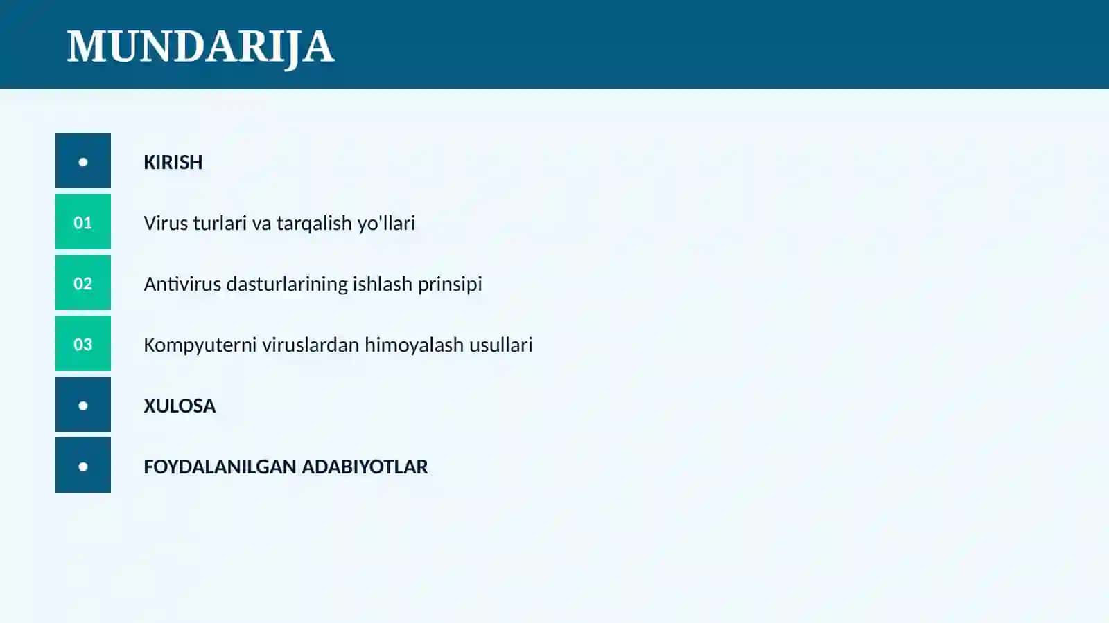KOMPYUTER VIRUSLARI VA ANTIVIRUS DASTURLARI HAQIDA MA'LUMOT 2