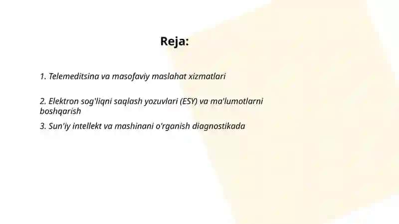 Tibbiyotda raqamli texnologiyalar 2