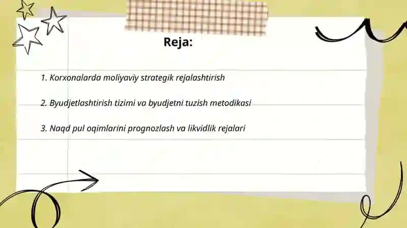 Korxonalarda moliyaviy rejalashtirish 2