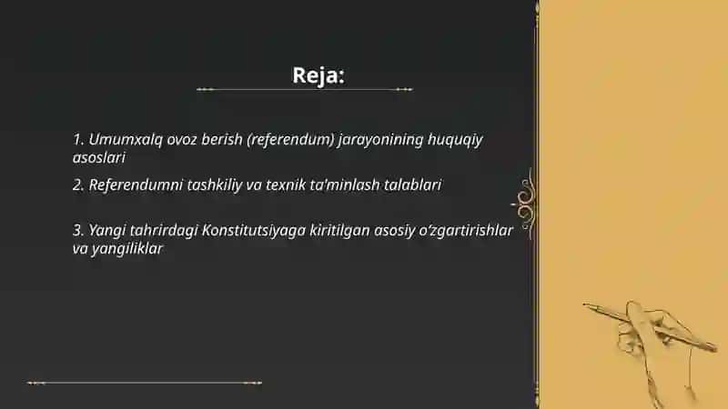 Yangi tahrirdagi Konstitutsiyaning umumxalq tomonidan qabul qilinishi 2