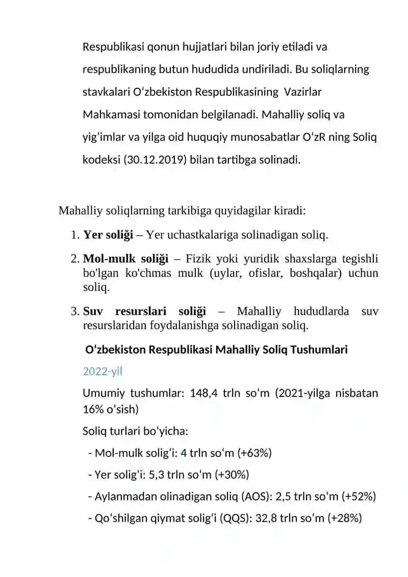 Mahalliy soliq va yigʻimlar 2