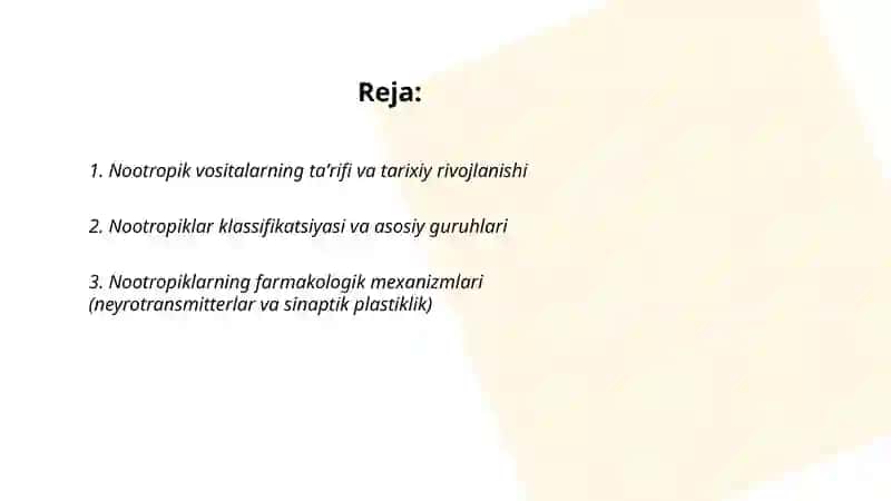 Nootrop vositalar. Analeptiklar 2
