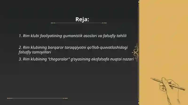 Rim klubi faoliyatining falsafiy taxlili 2