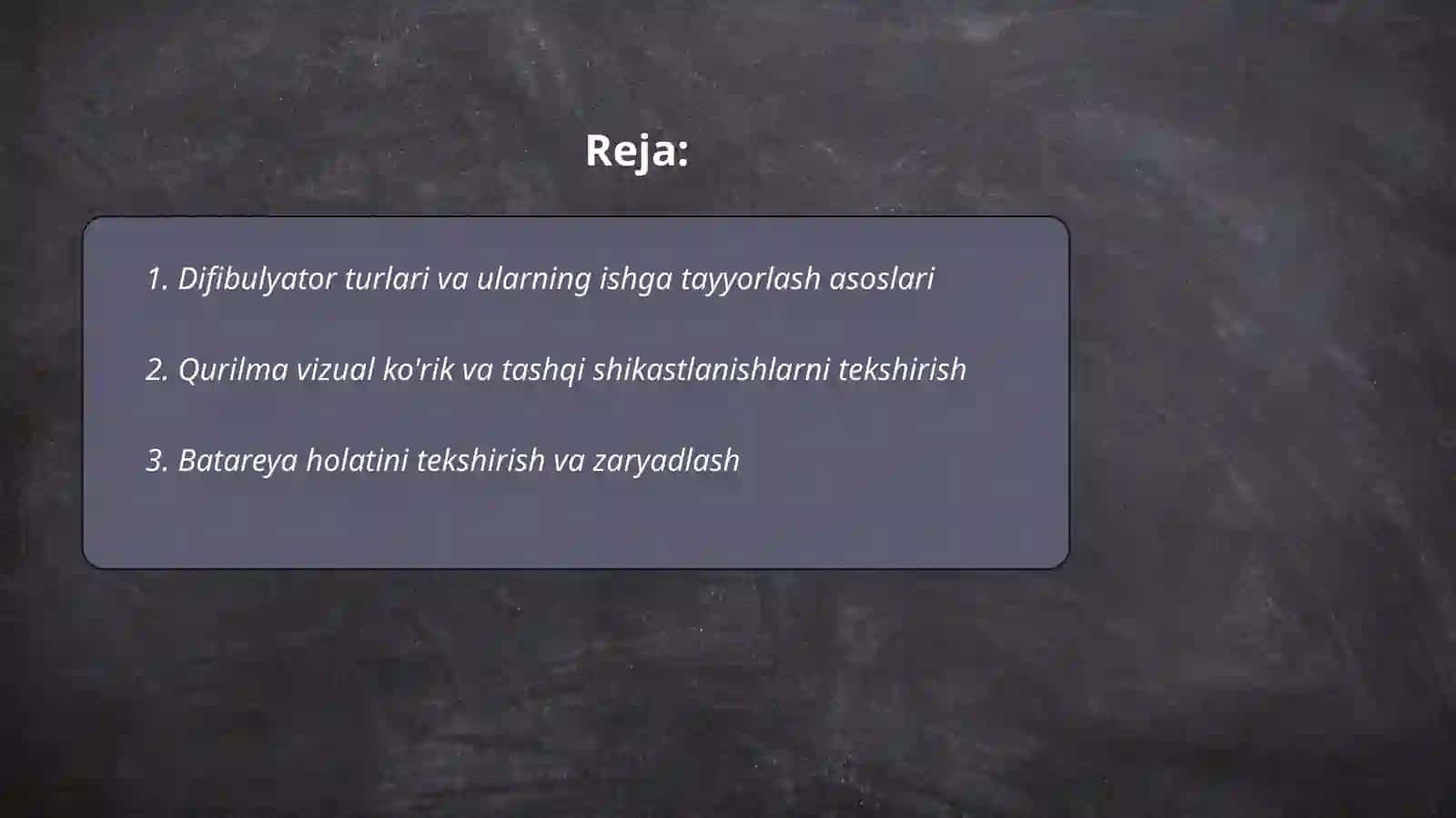 Difibulyatorlarni ishga tayyorlash 2