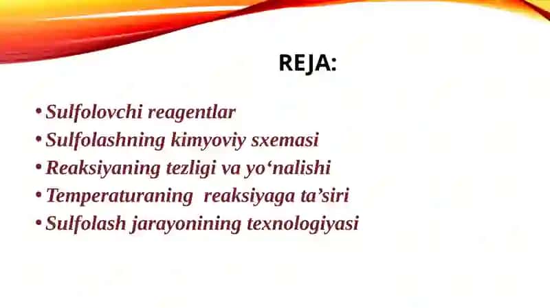 Sulfolash jarayonlari 2