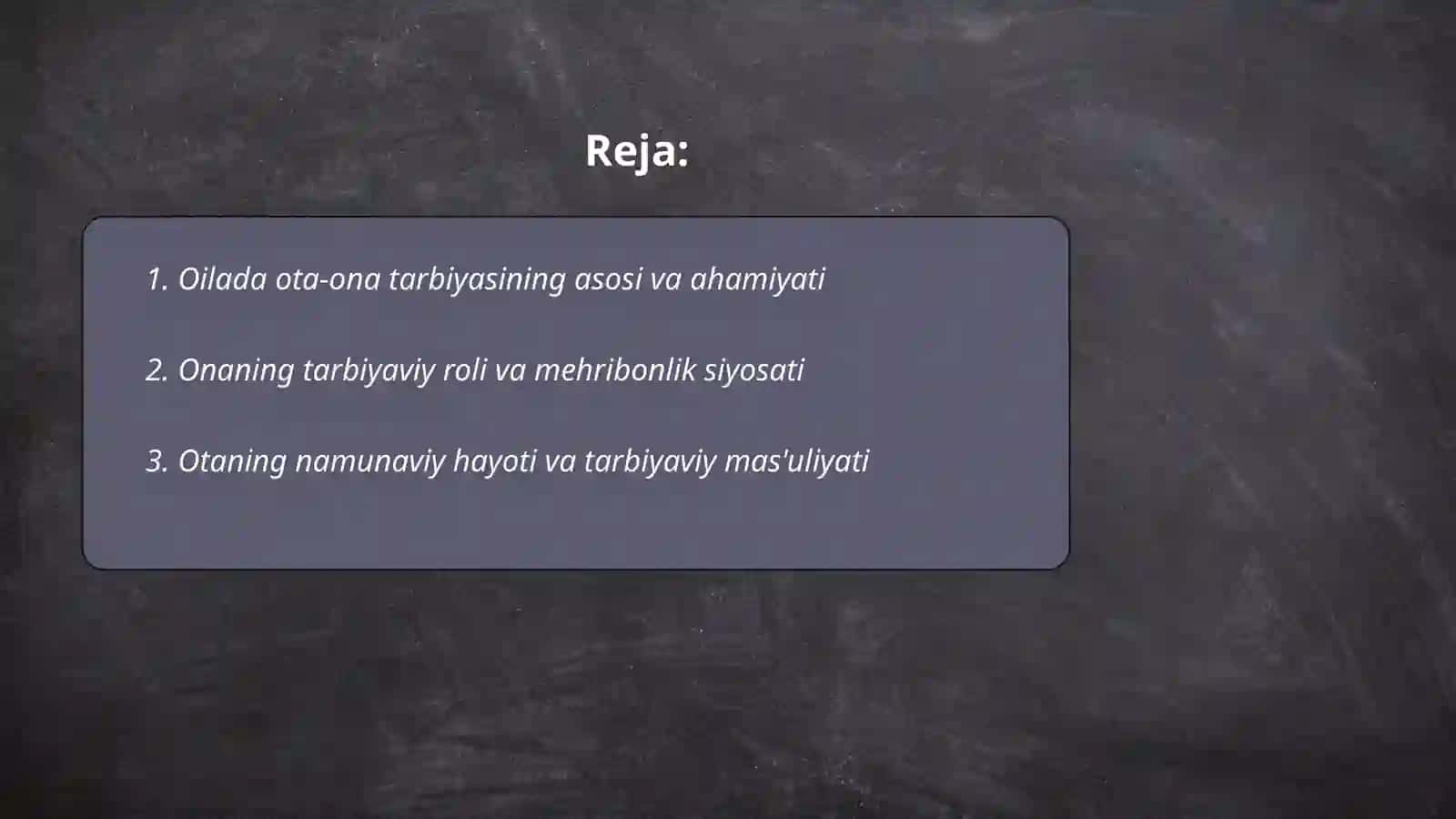 Abdulla Avloniyning "Turkiy guliston yoxud axloq" asaridagi oilaga oid tarbiyalar 2