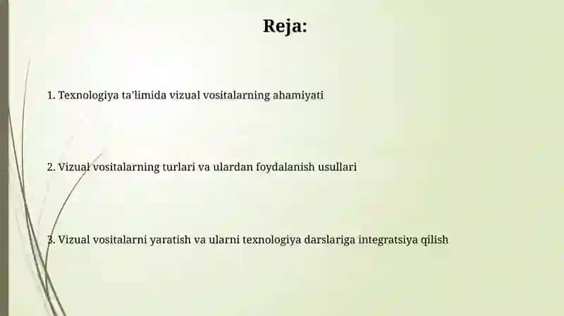 Texnologiya taʼlimida vizual qoʻllanmalardan foydalanish 2