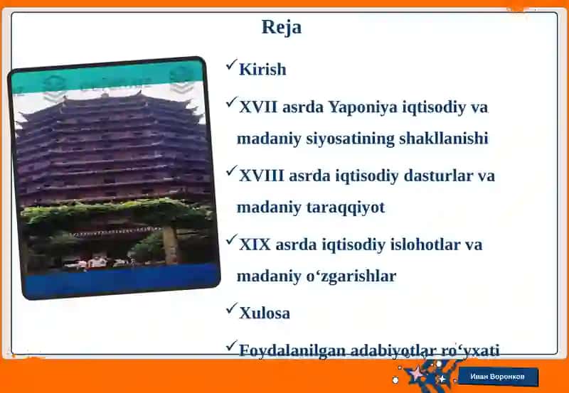 XVII–XIX asrlarda Yaponiya madaniyati iqtisodiy dasturlari 2