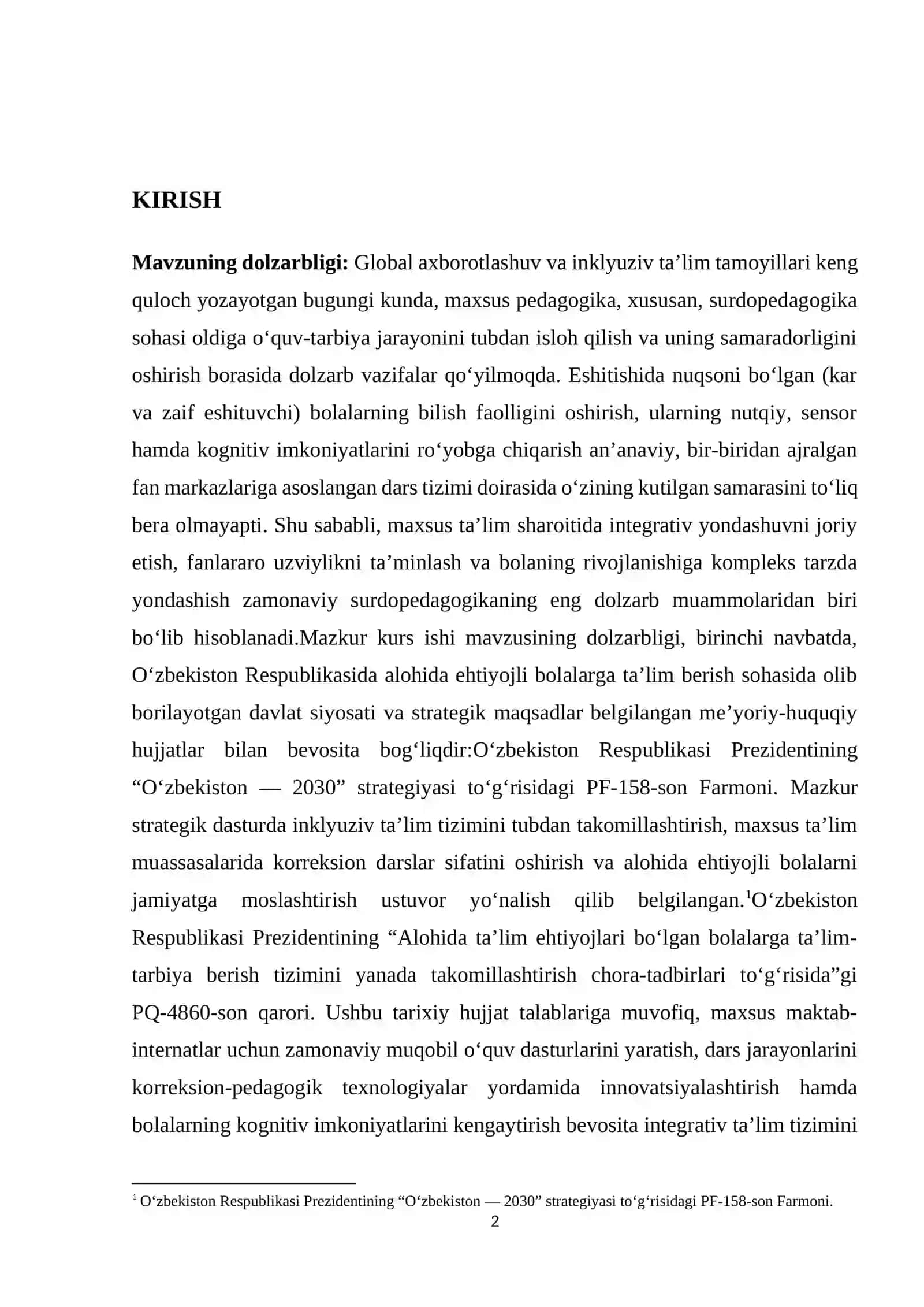 SURDOPEDAGOGIKADA INTEGRATIV TA’LIMNING PEDAGOGIK-PSIXOLOGIK MOHIYATI 2