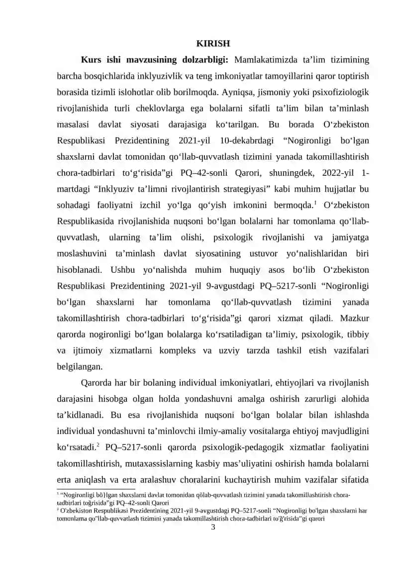 Rivojlanishida nuqsoni bo'lgan bolalarda individual psixologik kartalar tuzish 2
