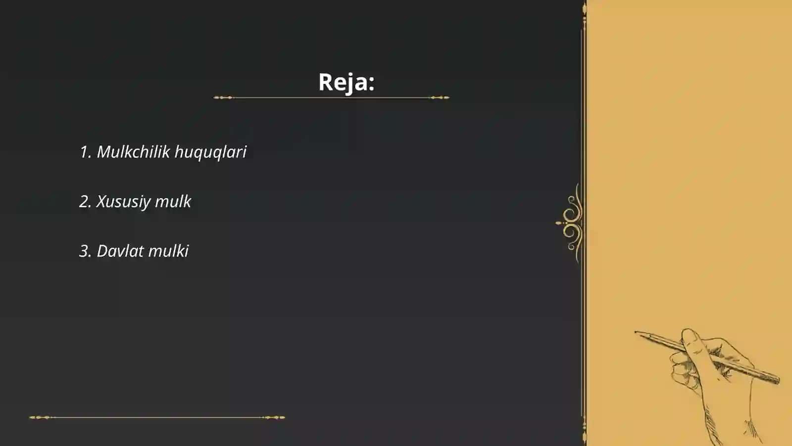 Mulk va mulkchilik munosabatlari 2