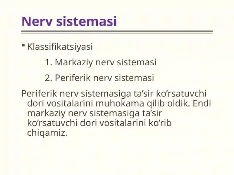 Trankvilizatorlar va sedativ moddalar 2