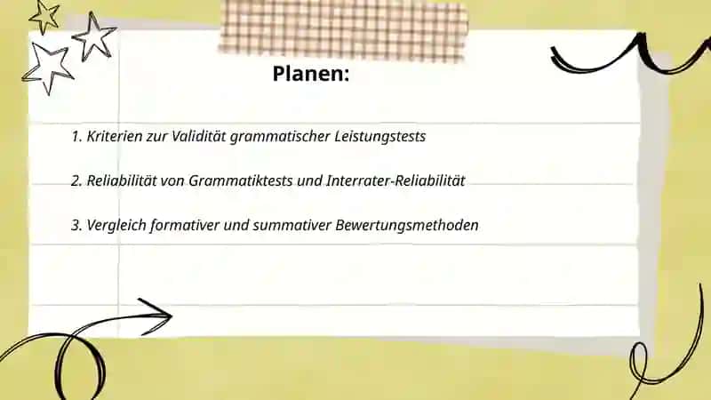 Effektive Bewertungsmethoden zur Feststellung der grammatischen Kompetenz 2