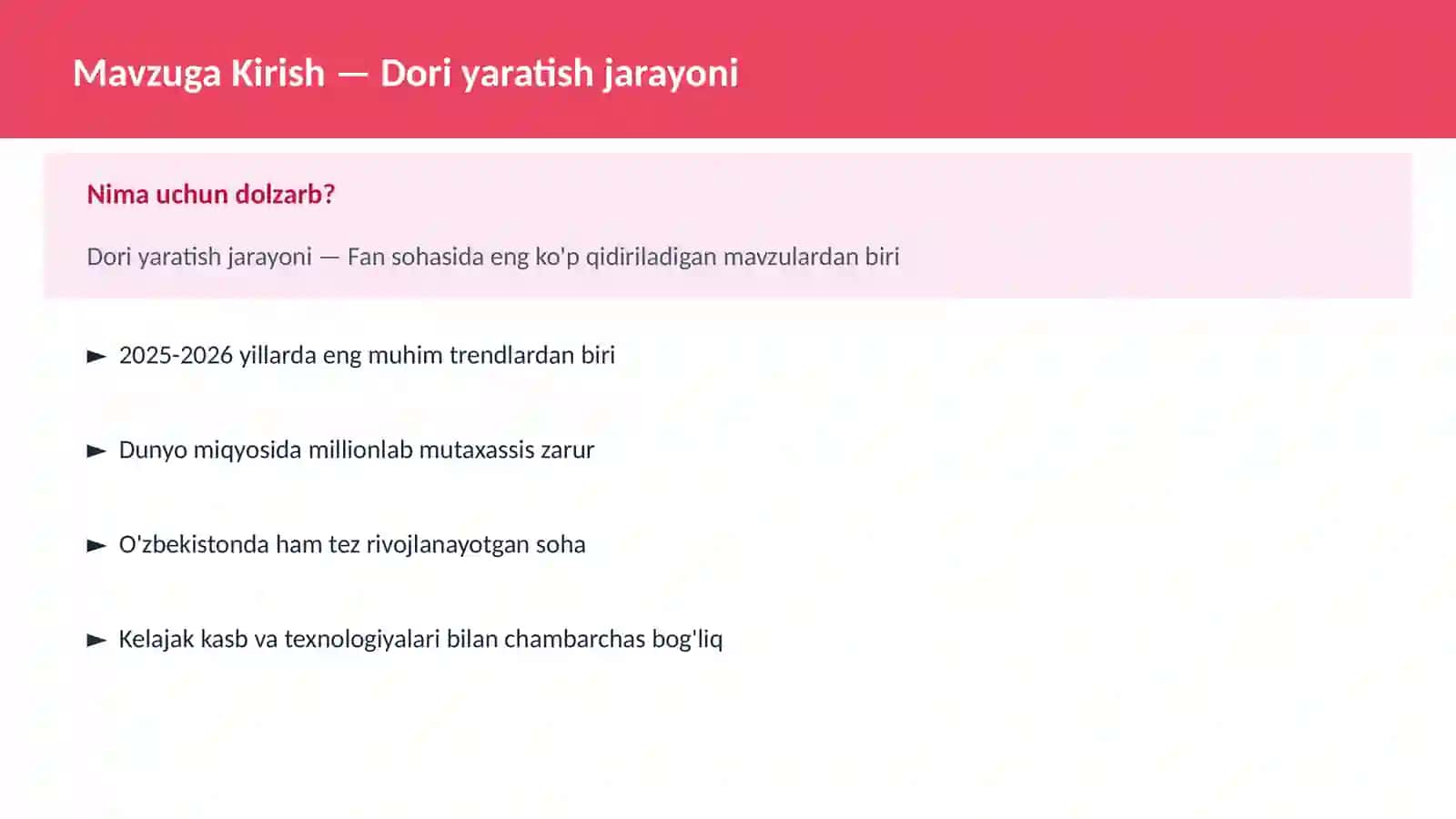 Dori yaratish jarayoni 2