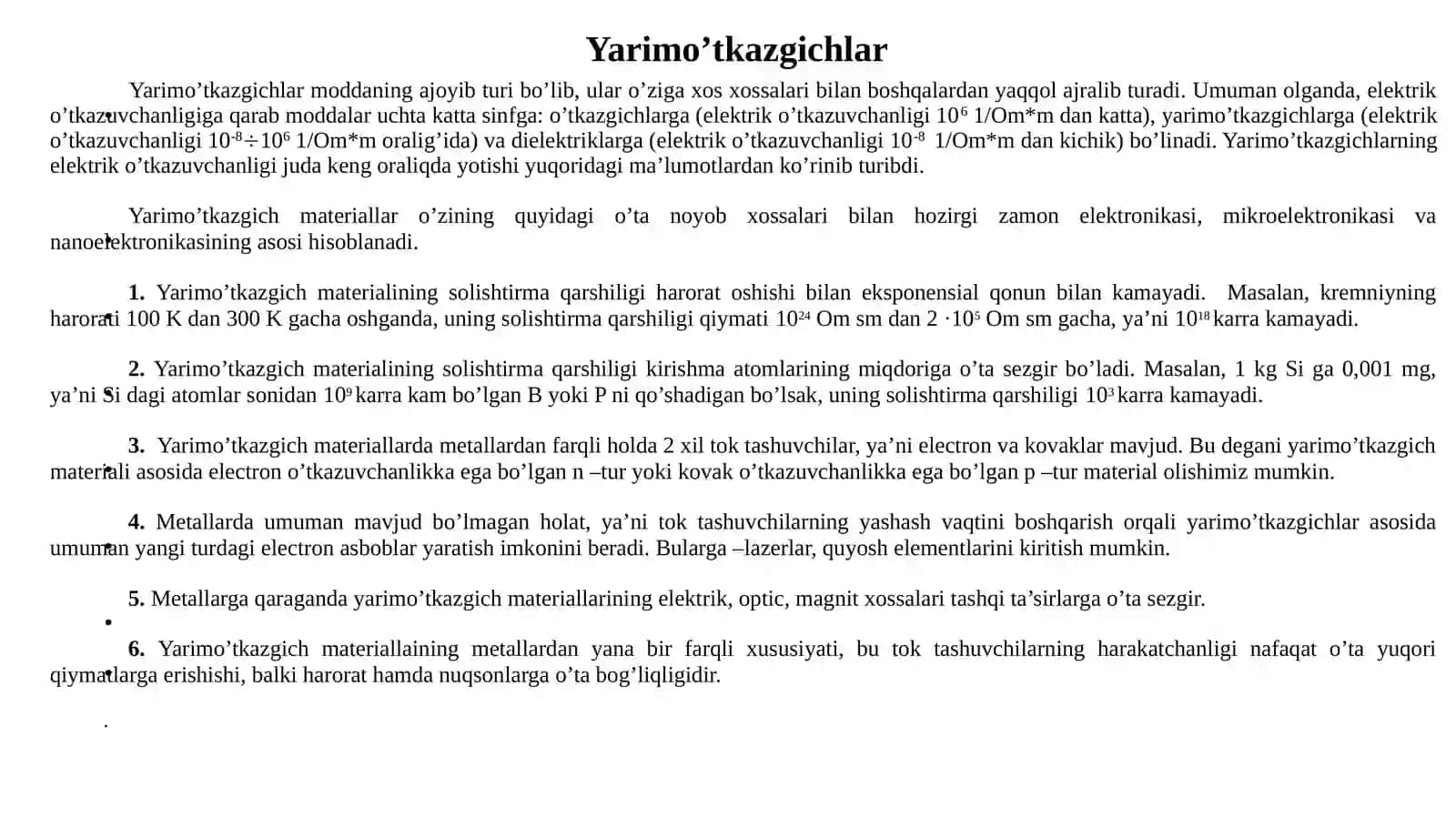 Yarimo’tkazgichlar va Dielektriklar Fizikasi 2