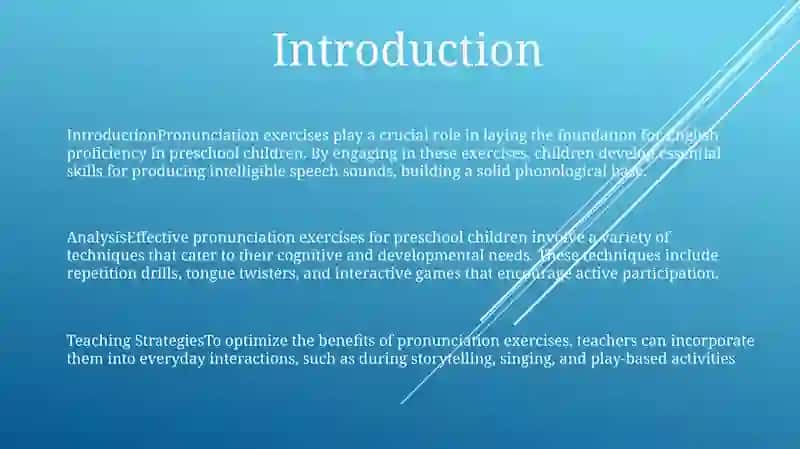 Analysis Of Pronunciation Exercises In Teaching English To Preschool Children 2