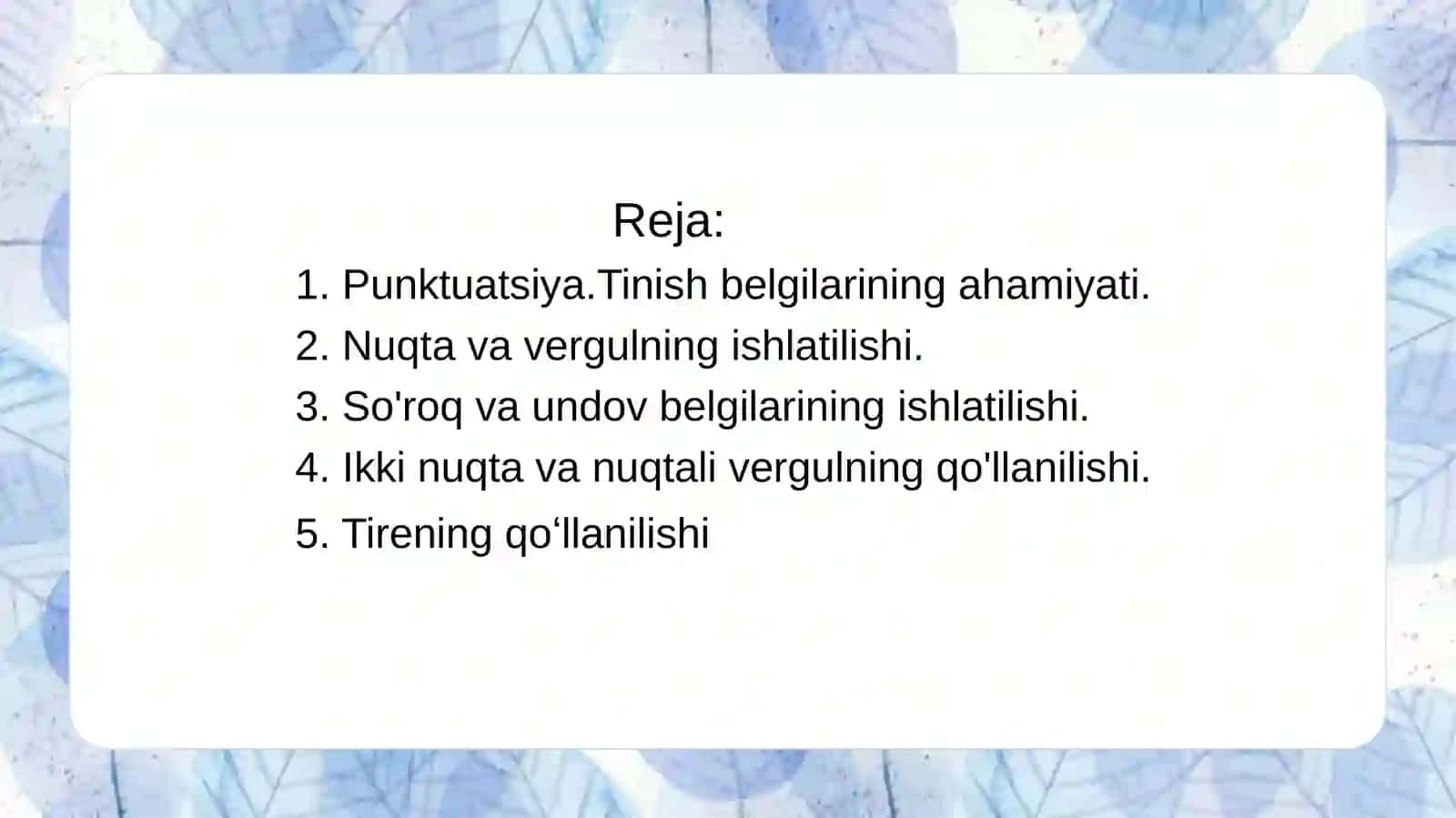 Punktuatsiya 2