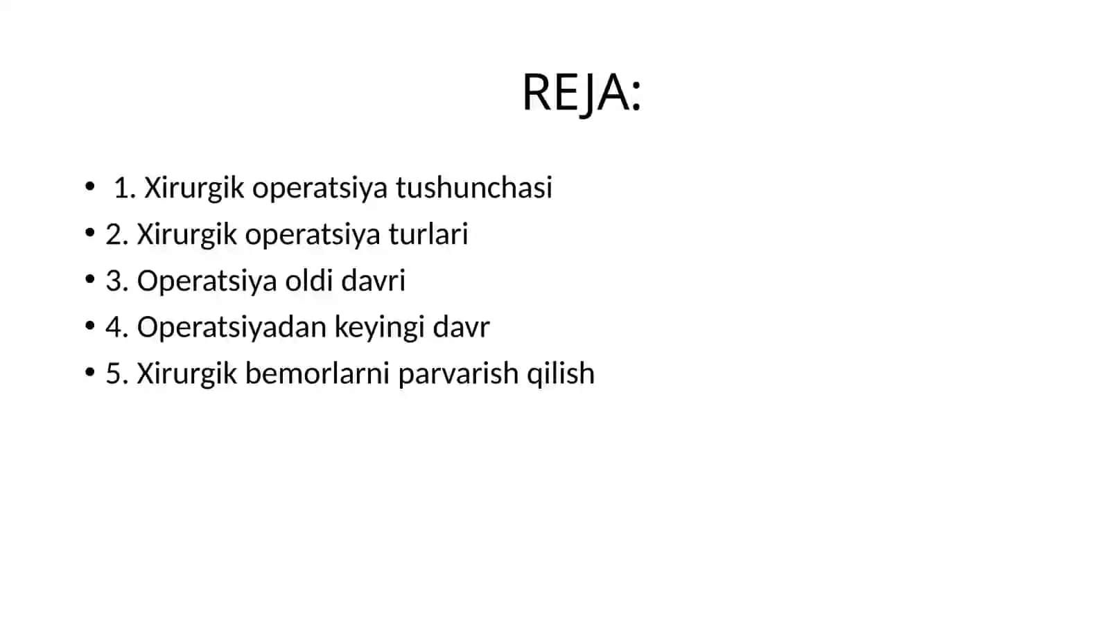Xirurgik operatsiya tushunchasi 2