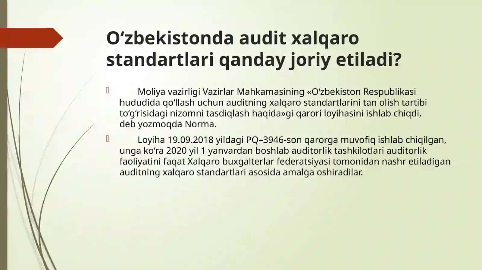 Халқаро аудит стандартларини таснифлаштириш ва Ўзбекистонда қўллаш масалалари 2