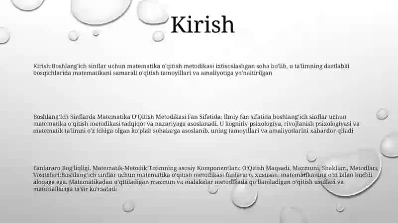 BoshlangʻIch Sinflarda Matematika OʻQitish Metodikasi 2