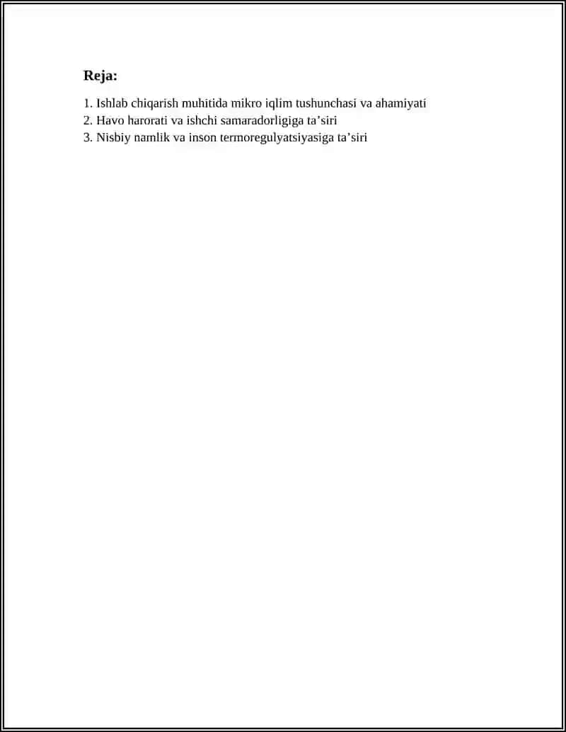 ISHLAB CHIQARISH MUHITNING MIKRO IQLIM SHAROITLARI 2