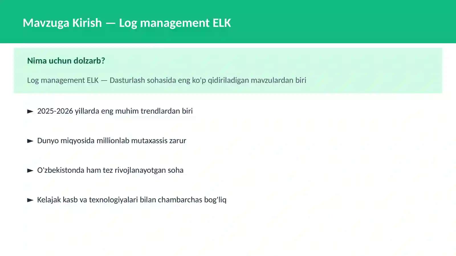Log management ELK 2