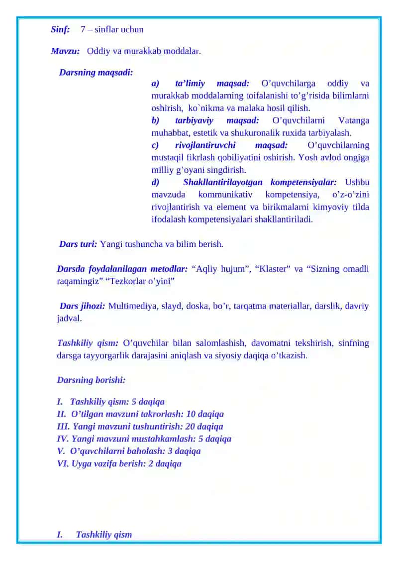ODDIY VA MURAKKAB MODDALAr 2