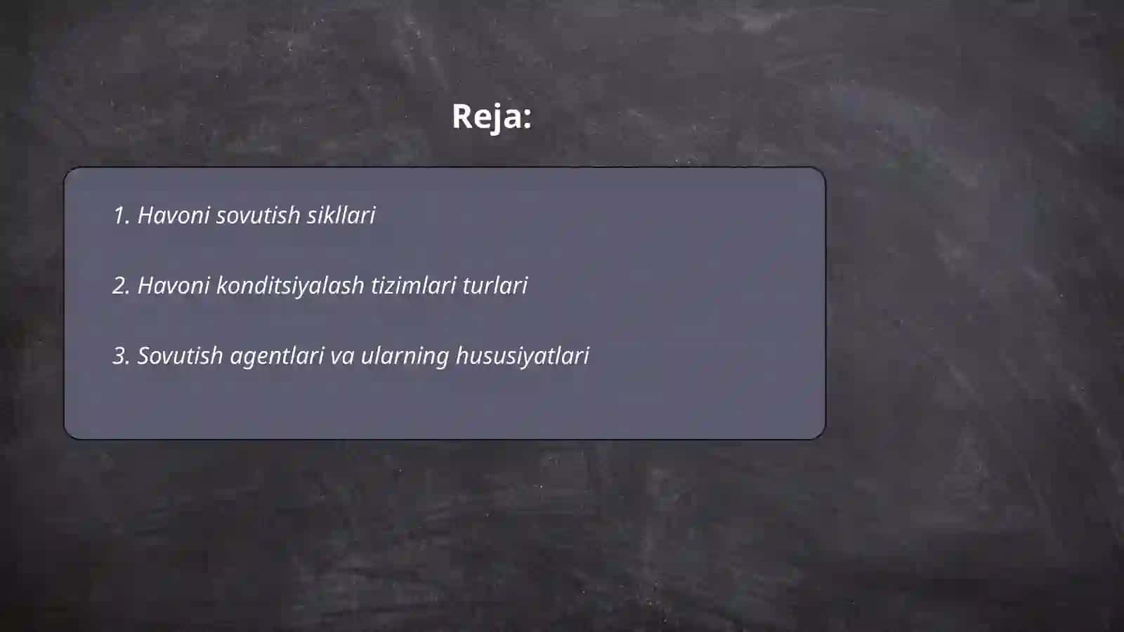 Havoni konditsiyalash tizimlari 2
