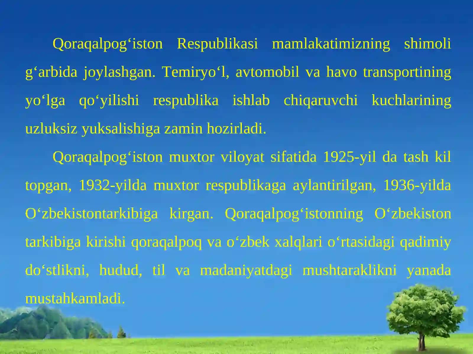 Qoraqalpog‘iston Respublikasi 2