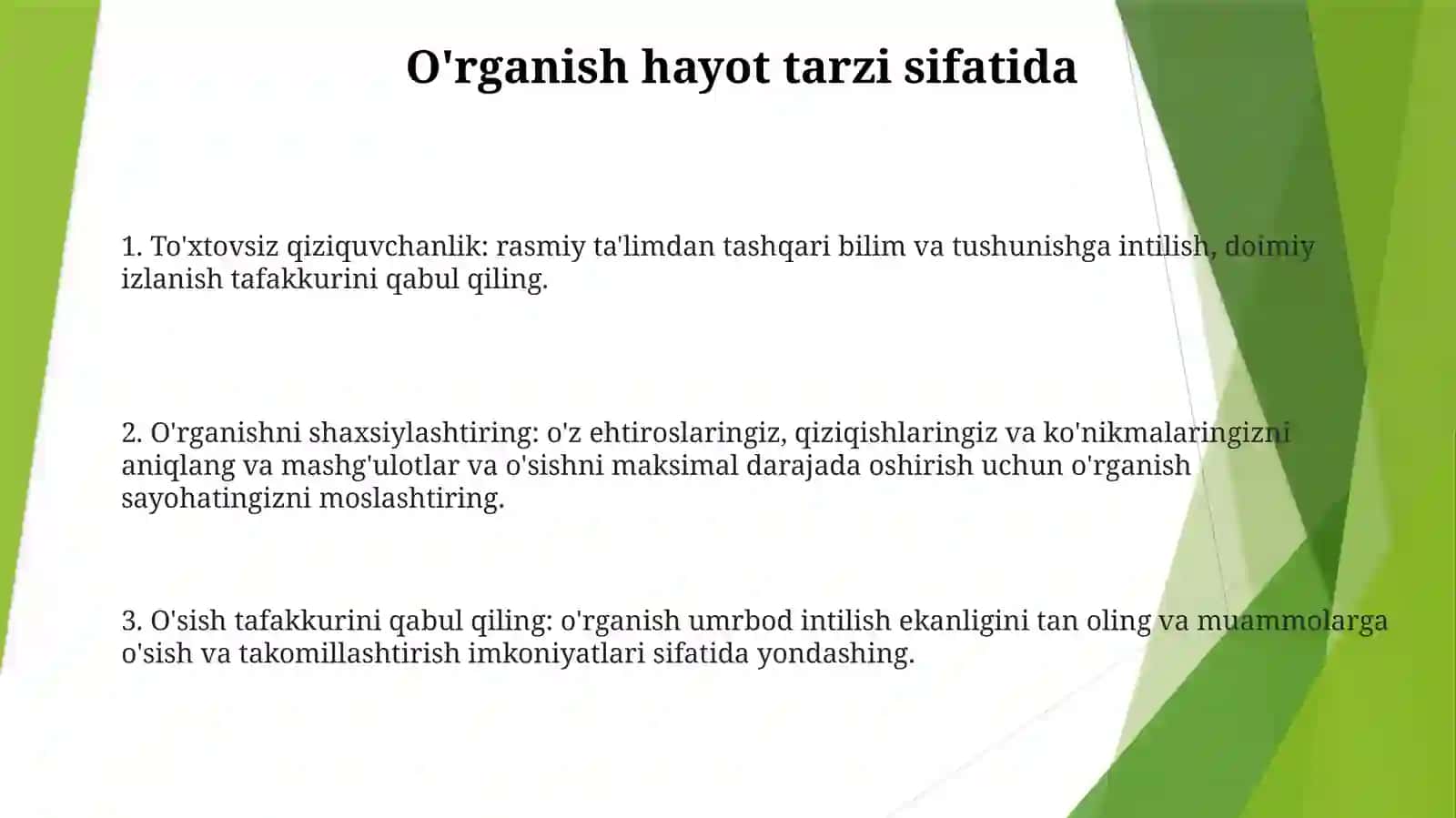 Umr Bo'yi O'rganish 2